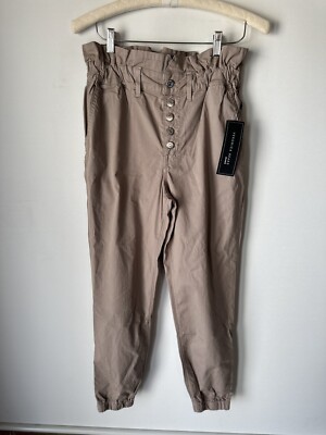 NWT Veronica Beard Tedi Tapered High Rise Khaki Pant Women's Size 29/8 Paper Bag