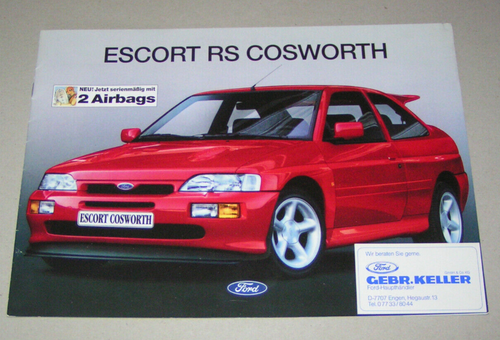 Prospetto Ford Escort Rs Cosworth 220 Cv Con T-25 Turbocompressore - Uscita 1994