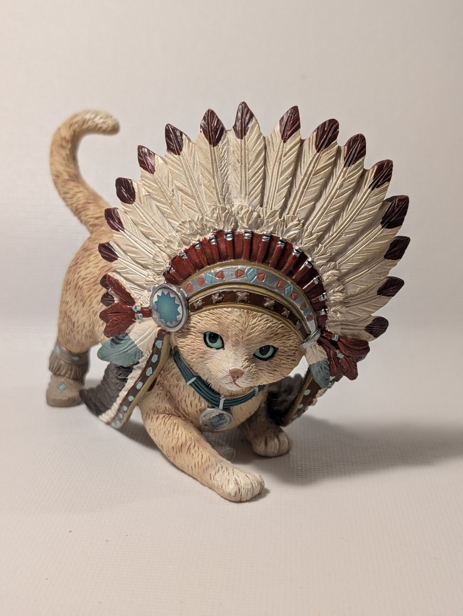 Leaping Claws Kitten Feathers N Furs Hamilton Collection Figurine