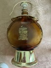 Liquor EMPTY DECANTER Musical Wind-up AMBER GLASS Ship Saints Go Marching In Box — photo 2