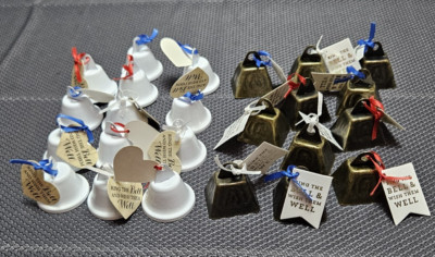 24,  Ring the Bell and Wish them Well Rustic Farm Country Wedding Bell Favors