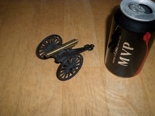 AMERICAN CIVIL WAR STYLE, Brass Metal Cannon & Carriage Toy, #1970's yr., JAPAN - Picture 8 of 12