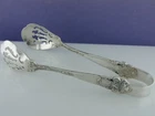 Sterling Silver TOWLE large pierced Ice Serving Tongs GEORGIAN ~no mono