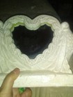 6 Inch Heart-shaped Mirror With Two Doves Beside It On A Resin Stand — photo 9