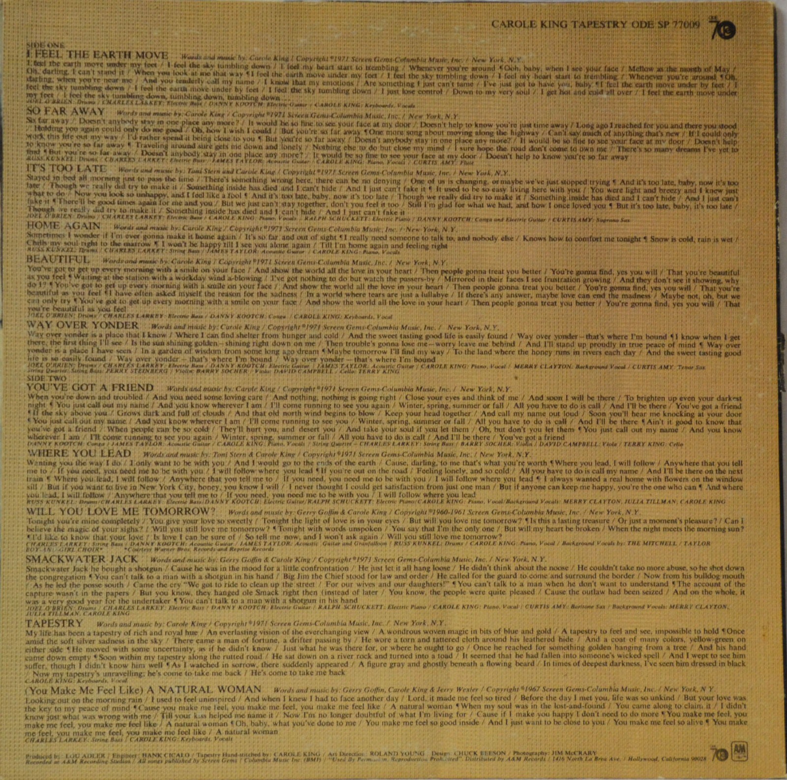 2 Early 1970s Female Singers LPs Janis Joplin PEARL & Carole King