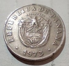 Cinco 5 Centésimos De Balboa 1973 República de Panama Coin Cents Centesimos