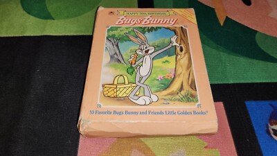 VHappy 50th Birthday Bugs Bunny And Friend Little Golden 10 Book Set 1990 READ!!