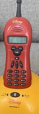 Disney Mickey Motorola hand held telephone phone with holder, Power Cord, Plug