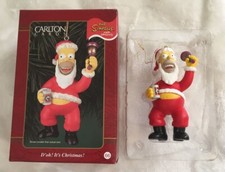 The Simpsons Homer D'oh Its Christmas Carlton Cards Ornament In Box 1999 Santa