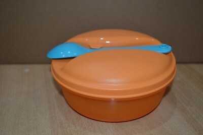 Tupperware Salat & Go klein, 600ml Dose mit dichtem Deckel und Löffel wie neu!  