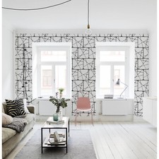 Shattered bricks geometric forms minimalistic scandinavian Non-Woven wallpaper