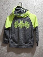 Batman Youth Long Sleeve Pullover Hoodie Fleece Lined Sweatshirt Size M 8 