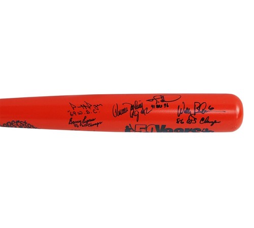 9 New York Mets Alumni Firmado Cooperstown Naranja MLB Bate-Duffy Dyer, Barry Lyon - Imagen 5 de 7