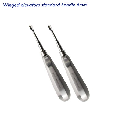 Tierärzte Wurzelextraktion Flügelaufzüge Standardgriff 6 mm 2er Set