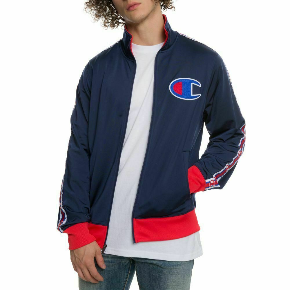  ネイビー トラックジャケット Champion C Printed Logo Track Jacket V3377-AEZ Navy | eBay