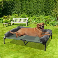 Extra Large Elevated Dog Bed Breathable Cooling Dog Reinforced Support to 200kg