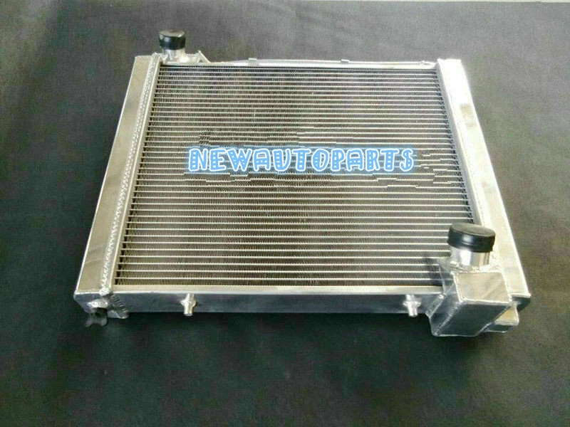 Radiador de aluminio de 3 filas + cubierta + ventilador para Chevy Chevrolet Corvette MT 1961-1962 Foto 4 de 4