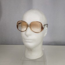 VTG Amber Gold Color Luxottica Oversized Eyeglasses Eyewear Granny Glasses