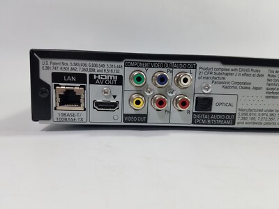 Panasonic Blu-Ray Player DMP-BD60 High Definition w/ Remote
