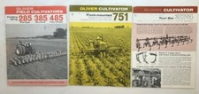 1960s OLIVER CULTIVATOR Tractor Brochure Vintage Advertising Sales Literature