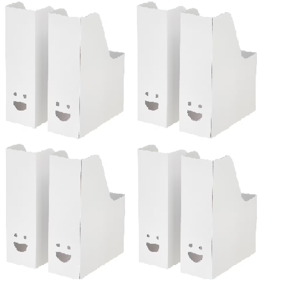 420 Pack IKEA FLUNS Magazine File white Holder Filing Storage Boxes