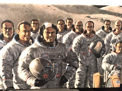 Apollo Mission  2 Sided Poster 1973 Teammates In Mankind's Greatest Adventure NG