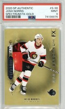 2020-21 UD SP AUTHENTIC Josh Norris GOLD RC ROOKIE SPECTRUM FX BOUNTY /50 PSA 9