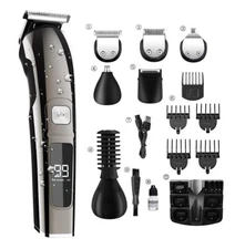 Cordless Men's Professional Electric Barber Hair Trimmer Clipper Body Beard Kit