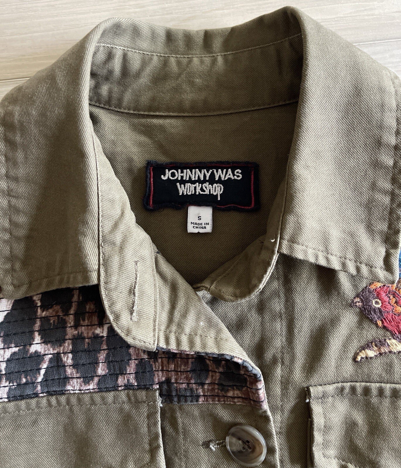 JOHNNY WAS WORKSHOP Embroidered Patchwork MILITAR… - image 3