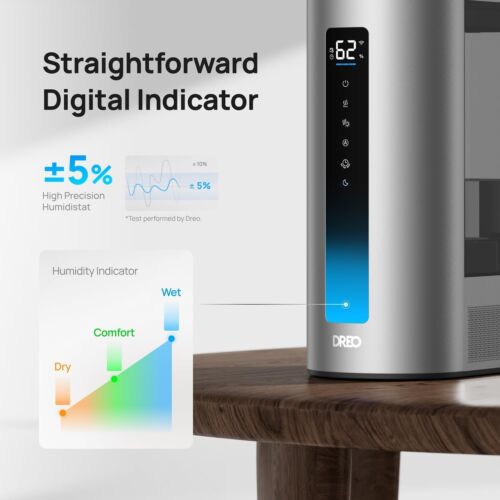 6L Smart Humidifier for Large Room, Warm and Cool Mist for Bedroom Baby, 60H Run - Picture 6 of 6