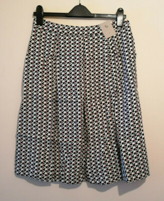#ad #ad Sainsburys Tu Black white red bow flare knee length skirt UK Size 12 GBP 6.00