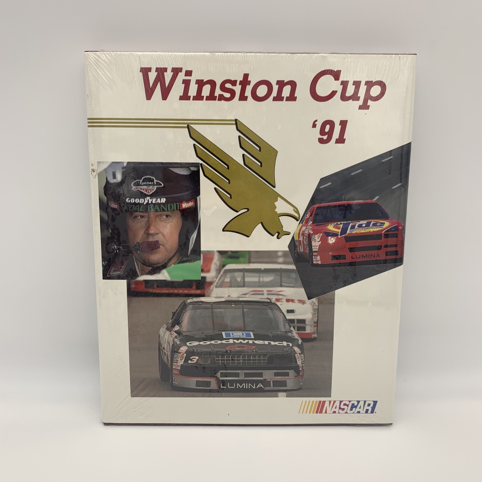 SEALED New Vintage Book Winston Cup 91 Nascar Racing Hardcover In Wrapper! RARE!