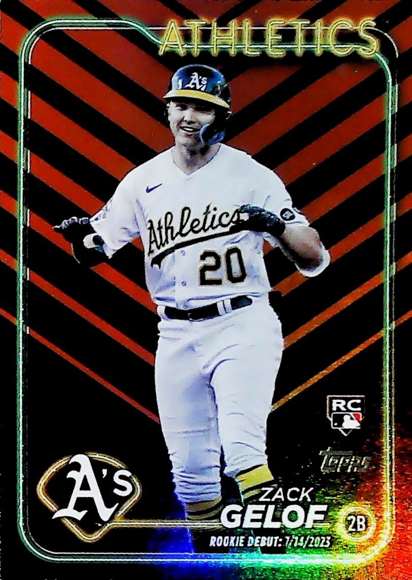 2024 TOPPS UPDATE BLACK ORANGE FOIL US131 ZACK GELOF OAKLAND ATHLETICS
