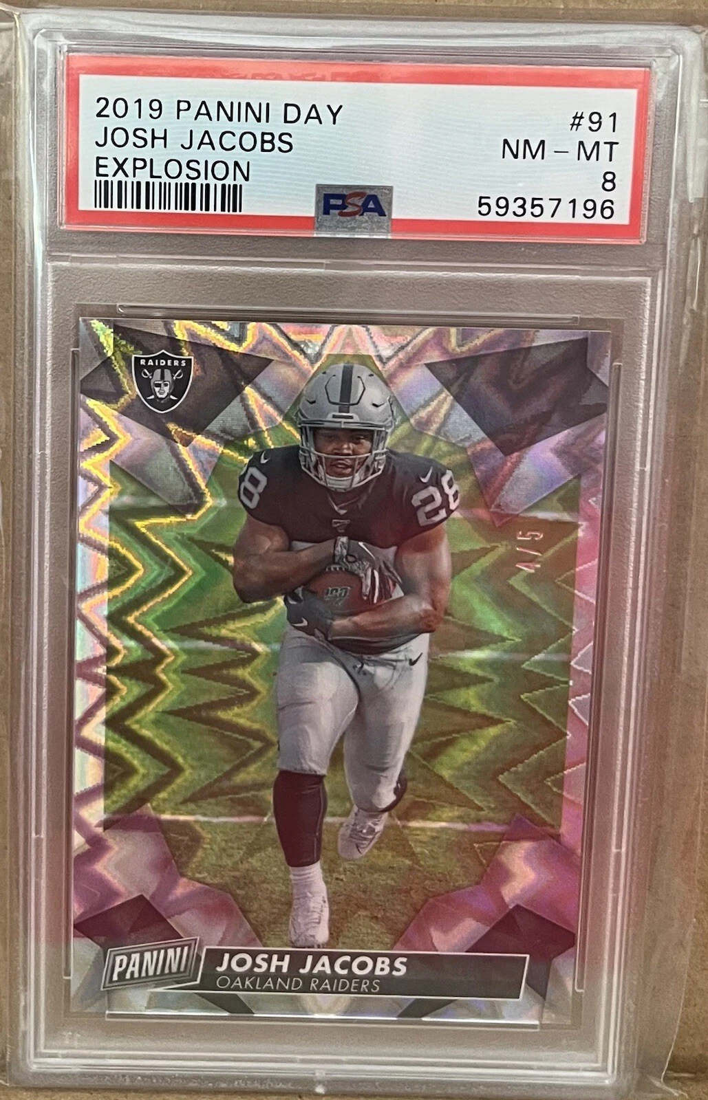 Josh Jacobs Panini Day #91 Explosion