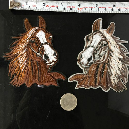 Horse Head Patches Iron on Applique Embroidered Clothing Sewing Badge DIY Craft - Picture 7 of 11