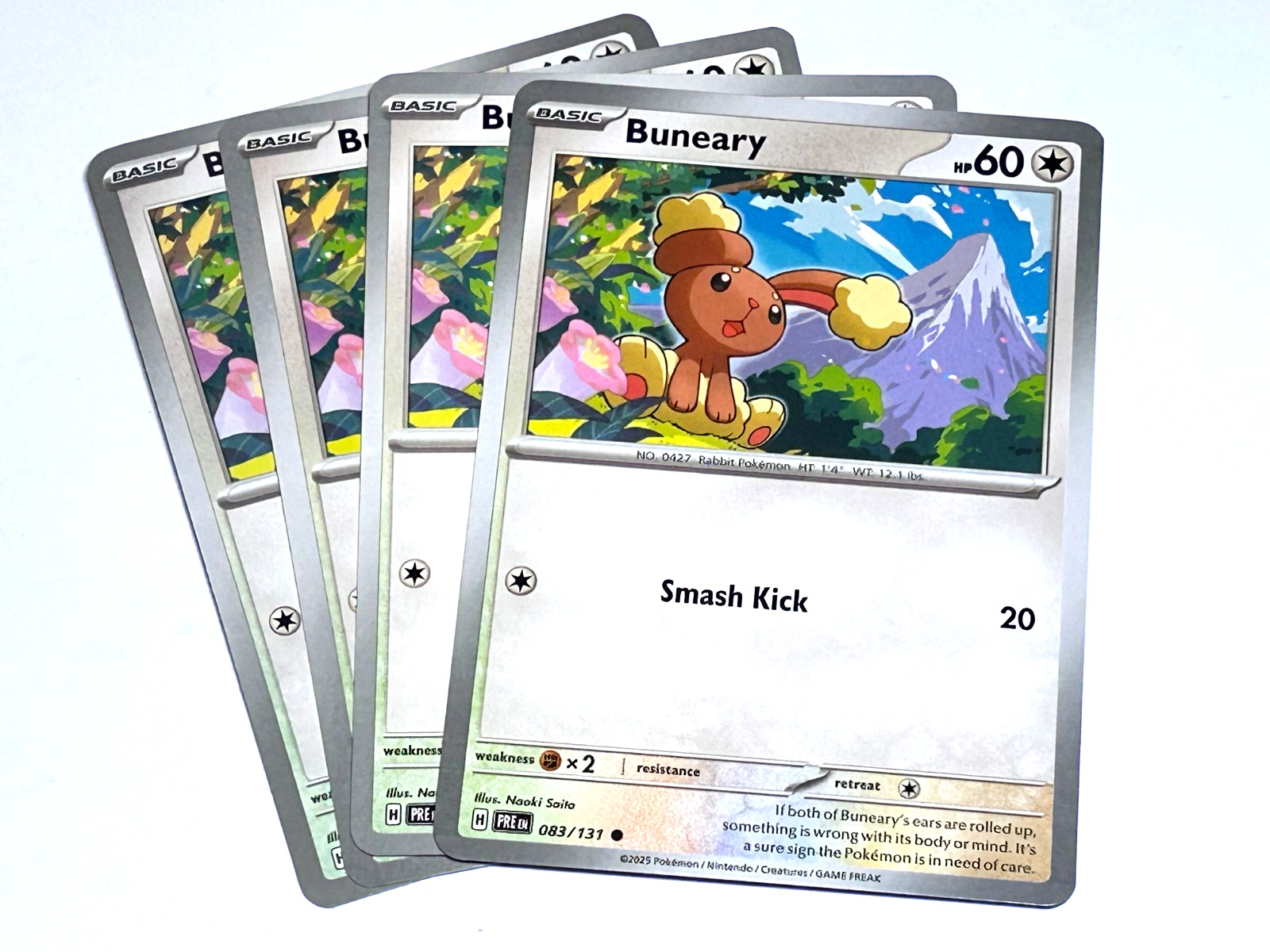 Buneary 083/131 x4 Playset 4x - Pokemon SV Prismatic Evolutions PRE - 4 Card Set