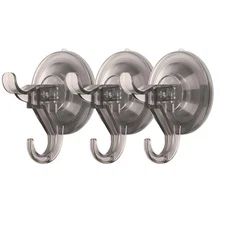 Antimbee 3 Pack Suction Cup Hooks, Clear Suction Hanger, Removable Small Hook...
