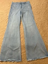 Peace Love Eco By Rewash Size 9 Jeans Flared High Rise Blue 29x31”