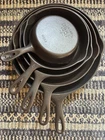 Vintage Wagner Ware Sidney -O #3,5,6,8,10 Cast Iron Skillet Set Restored -Flat