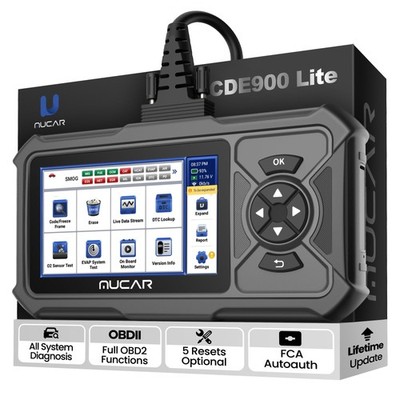 MUCAR CDE900 Lite OBD2 Scanner Diagnostic Tool, All System Car 5 inch