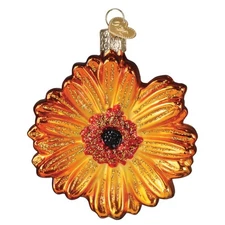 Old World Christmas Sunset Gerbera Daisy Glass Tree Ornament with FREE Box