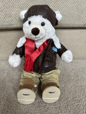 Build a Bear BABW 2011 White Bear With Pilot Outfit Hat Shoes