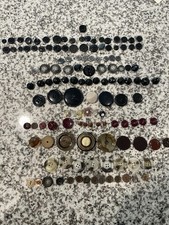 Vintage lot of Bakelite and plastic Black And Gray  buttons