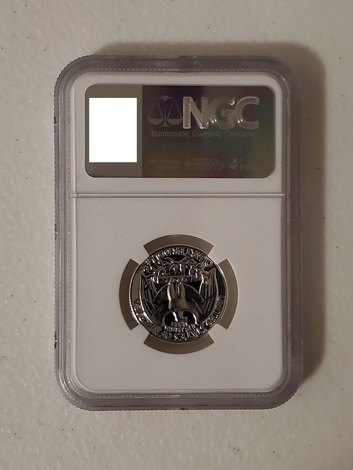 1958 NGC PF69 Proof Washington Quarter Dollar 25c, 90% silver, portrait label - Image 2 of 2