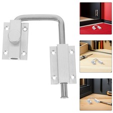 Silver Stainless Steel Door Bolt Lock Reusable Slide Latch for Interior Doors
