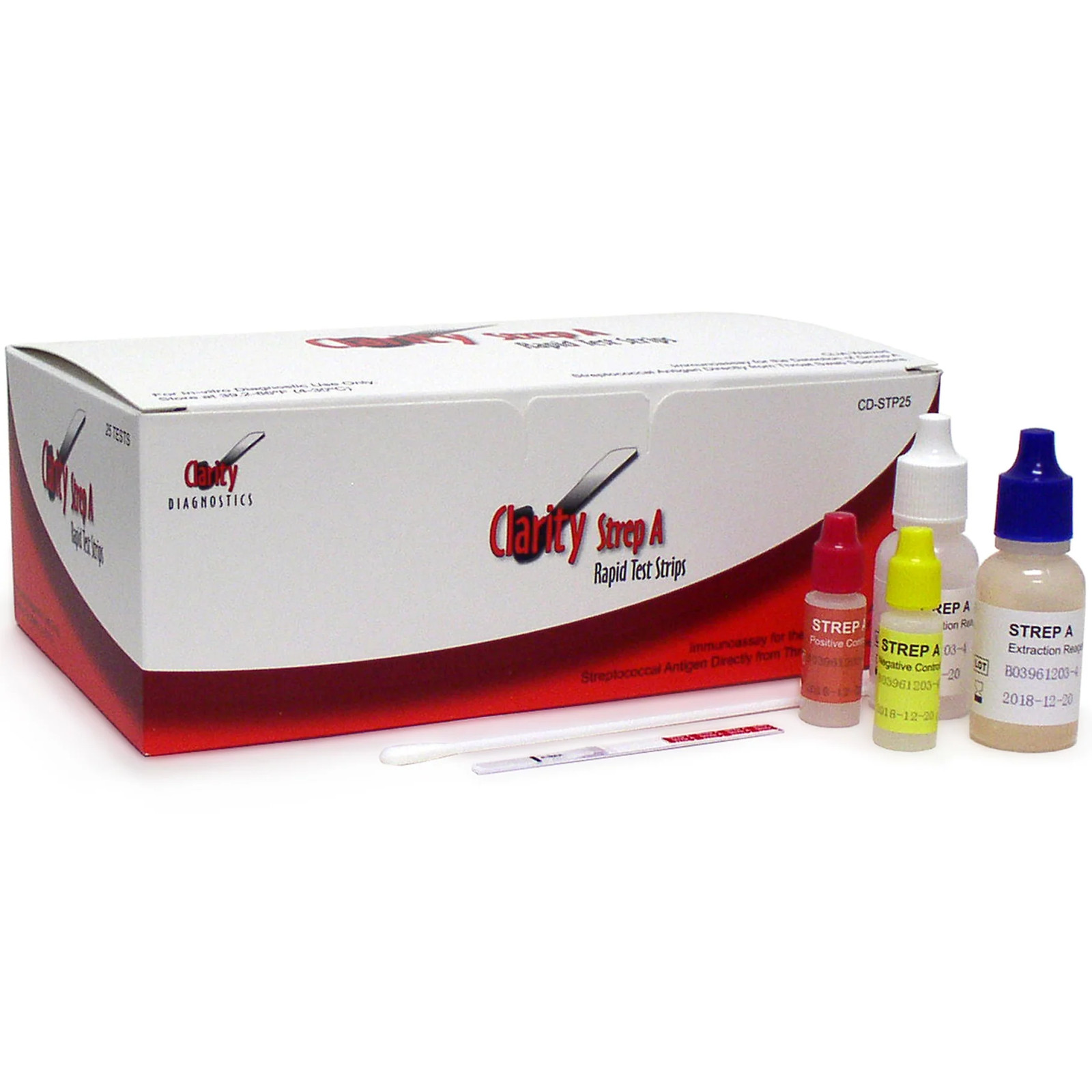 Clarity Diagnostics Strep A Respiratory Test Kit (25 Tests)