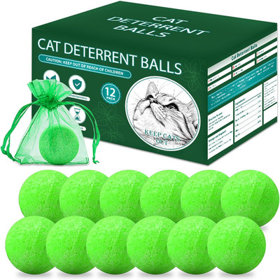 Cat Repellent Outdoor to Keep Cats Away (12Pack) Natural Peppermint Oil Cat Dete