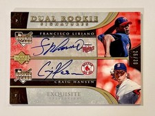 2006 Exquisite GOLD #89 Francisco Liriano Craig Hansen RC /30 SP DUAL Auto #’d