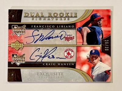 2006 Exquisite GOLD #89 Francisco Liriano Craig Hansen RC /30 SP DUAL Auto # d