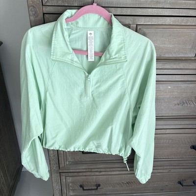 alo yoga CROPPED 1/4 ZIP ALUMNI PULLOVER .Med.orig$128 Excellent